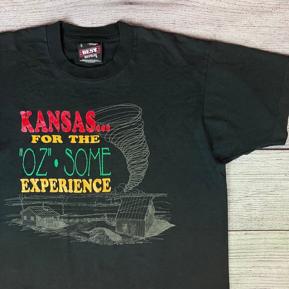 Vintage 1990s Kansas Wizard of Oz Screen Stars Parody T-shirt - Picture 1 of 8